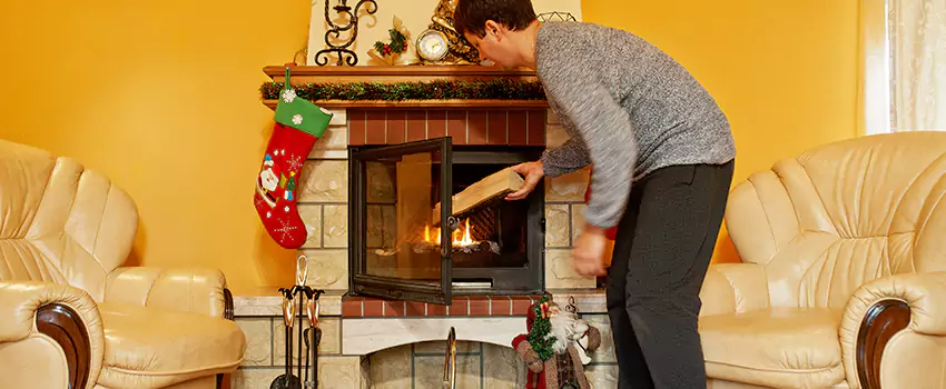Rusted Metal Fireplace Restoration in Ocala, Florida